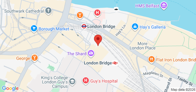 Map showing London Bridge in London