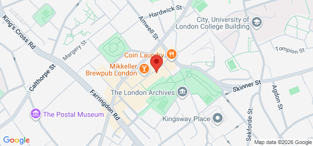 Map showing Exmouth Market in London
